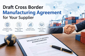 draft cross border manufacturing agreement for your supplier