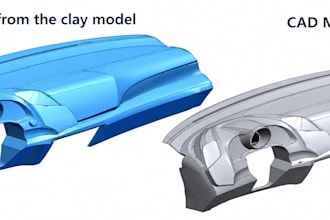 do reverse engeenering from 3d scan to solid cad model
