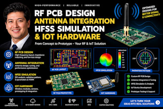 create rf pcb design, antenna integration, hfss simulation and iot hardware