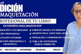 corrección y edición de libros y novelas en español
