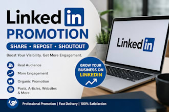 share repost and promote your linkedin content to 3m audience shoutout