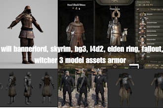 bannerlord skyrim bg3 14d2 elden ring fallout witcher 3 model assets armor
