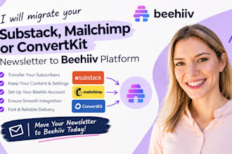 migrate your substack mailchimp or convertkit newsletter to beehiiv platform