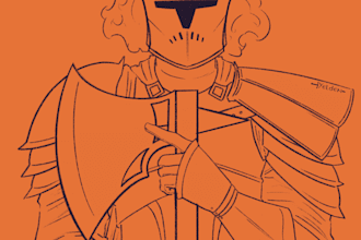 do a medieval illustration of your oc or favourite characters