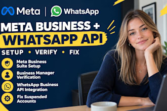 whatsapp API setup, meta business verification, manager, business suite fix pro