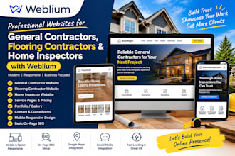 setup general contractors flooring contractors home inspectors weblium website