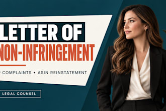 be your legal attorney drafting you a non infringement asin reinstatement letter