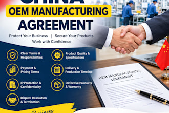 draft a china oem manufacturing agreement for your factory