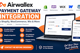 integrate airwallex payment gateway to shopify woocommerce wix and more