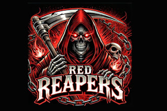 craft a custom vintage reaper logo and vector illustration
