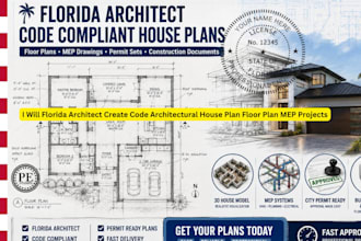 florida architect create code architectural house plans, floor plans, mep plans