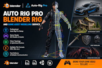 do auto rig pro blender rig and game asset modelling service