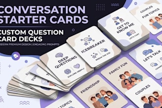 design custom conversation starter cards