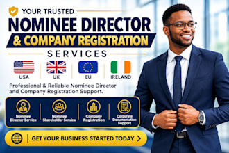 provide USA UK eu ireland nominee director and company registration