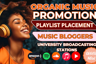 promote your song organically with playlist submissions and music blogs outreach