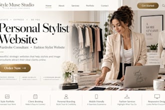 design wix personal stylist website wardrobe consultant fashion stylist website