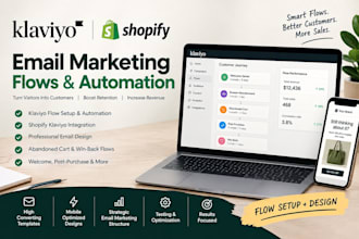 set up shopify klaviyo email marketing and automate email flows