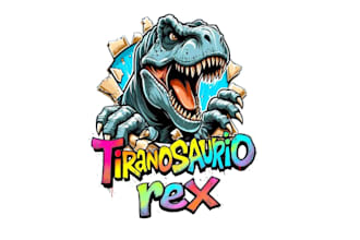do high quality dinosaur mascot logo retro t shirt  design