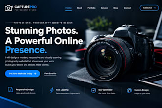 create photography website portfolio website wedding website with online booking