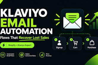 setup klaviyo email flows, shopify klaviyo automation and email marketing