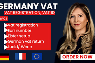 german vat registration, vat id, eori, oss, german tax filing and elster