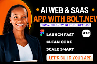 build your bolt new ai website, saas app or web app