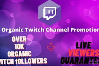 twitch live promotion twitch partner and affiliate live viewers,chatters,follow
