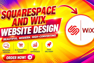 design or redesign your squarespace or wix website