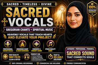 record sacred vocals, gregorian chants, and spiritual ambient music