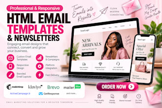 design responsive HTML email templates newsletters and email campaigns