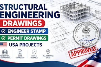 do structural engineering drawings and engineer stamp for US permits