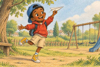 create cute cartoon characters for kids and children books