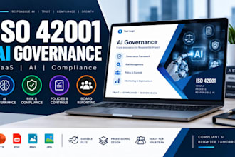 iso 42001 ai governance slides, compliance presentation for saas and ai startups