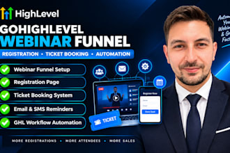 build gohighlevel webinar funnel registration ghl ticket booking automation
