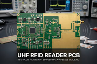 design uhf rfid reader pcb antenna rf circuit and wireless tracking hardware pcb