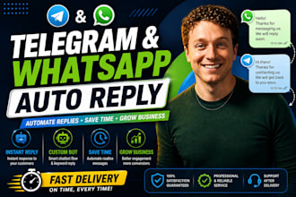 set up whatsapp and telegram auto reply chatbot