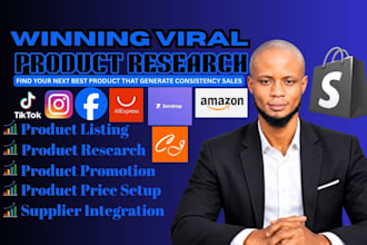 do dropshipping product research for shopify store and best supplier integration