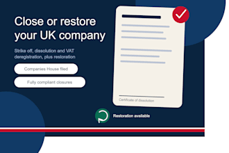 strike off, dissolve or close UK ltd company, deregister vat, restore uk company