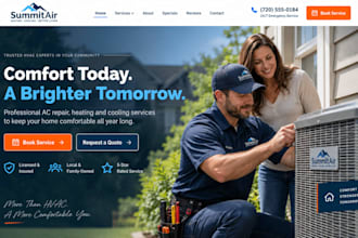 design squarespace hvac website ac repair heating cooling contractor website