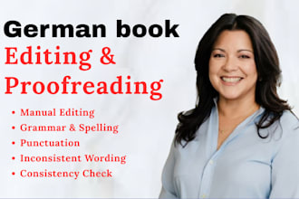 edit and proofread german text, website as a pro book editor