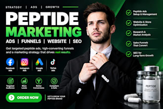 fix peptide ads issues run peptide marketing peptide research SEO fb google ads