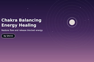 provide a remote chakra balancing energy healing session