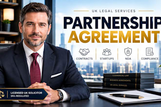 draft a co founder partnership agreement for your UK business