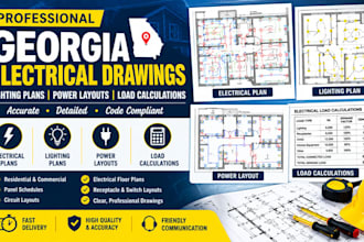 design geeogia electrical drawings, lighting plans, power layouts, lighting plan
