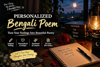 write a personalized bengali poem based on your story