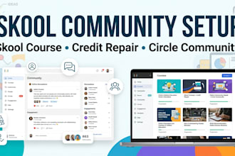 skool community setup skool credit repair skool course circle community setup