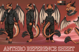 furry fursuit reference sheet, fursona character nsfw furry ref sheet, anthro oc