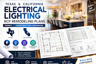 design electrical lighting and rcp plans texas california remodeling drawings