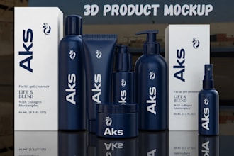do 3d product mockup, product packaging, product design, pouch design, 3d mockup