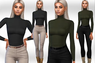 create custom sims 4 mods, functional cc and 3d content